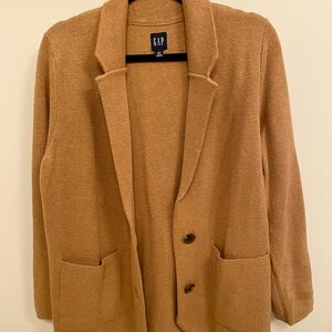 GAP Tan Wool Blend Blazers & Suit Jackets